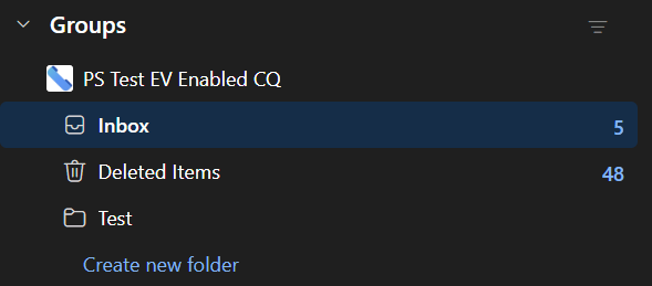 Group Mailbox folders in Outlook on the Web