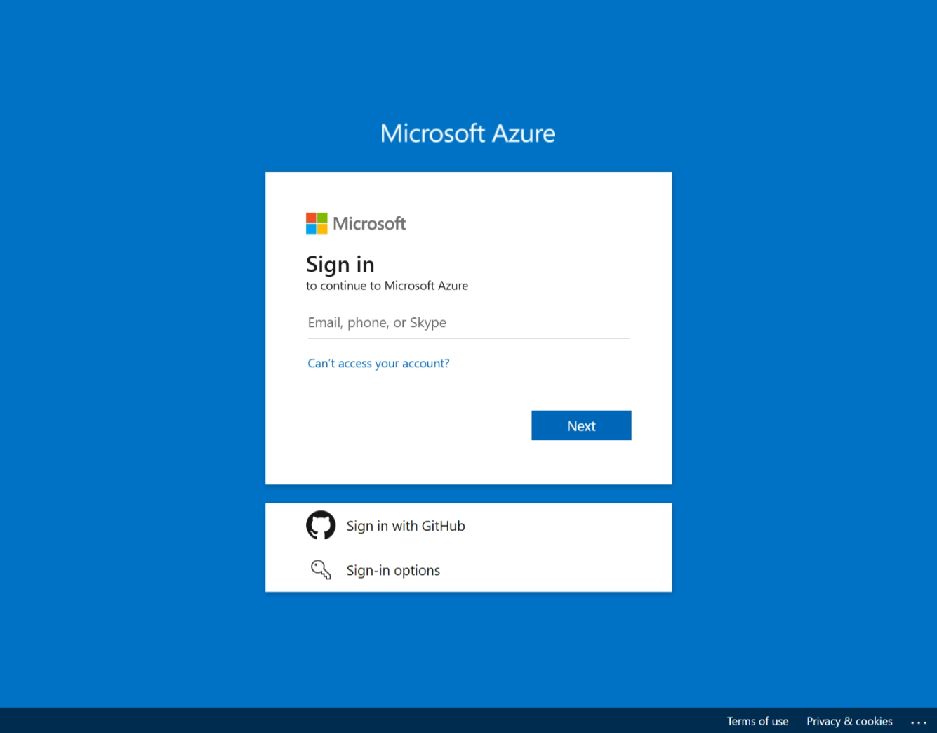Sign-In page without custom branding