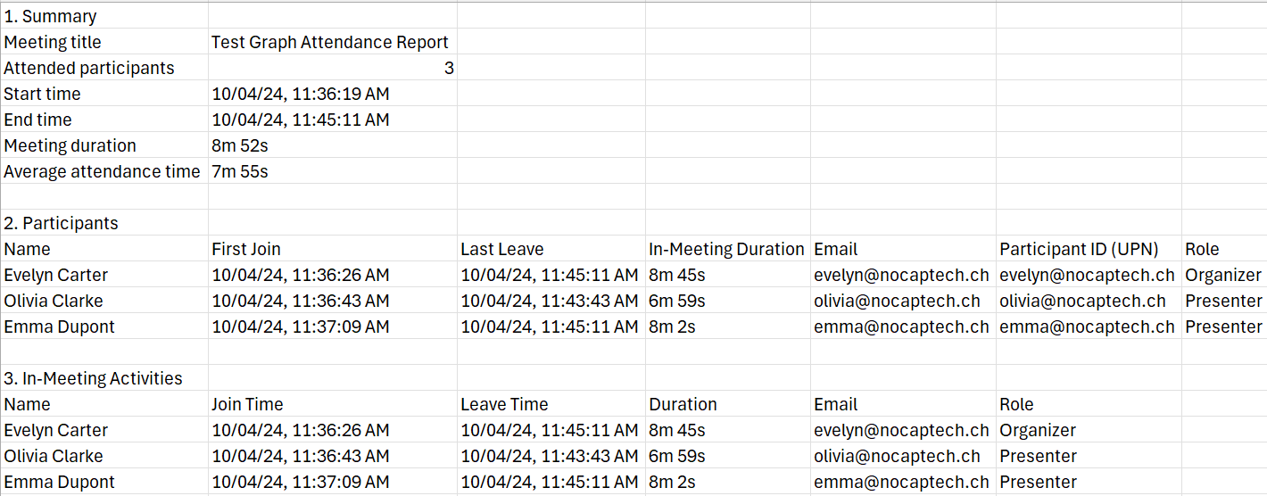 CSV Export