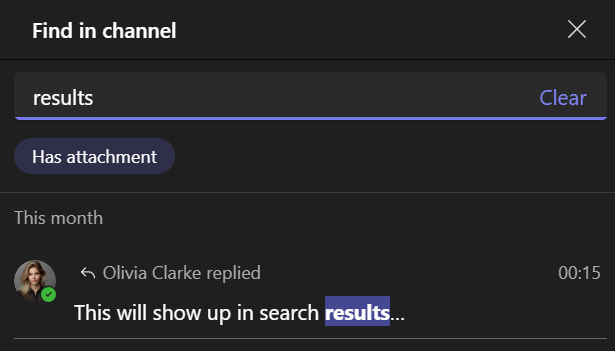“Comments” in Teams threads can be found…