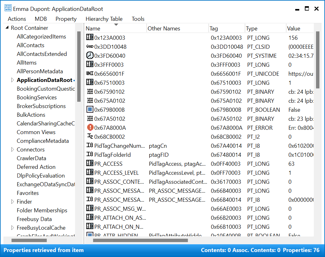 Find the ApplicationDataRoot folder