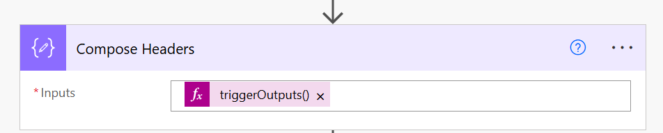 Expression to extract headers from trigger outputs