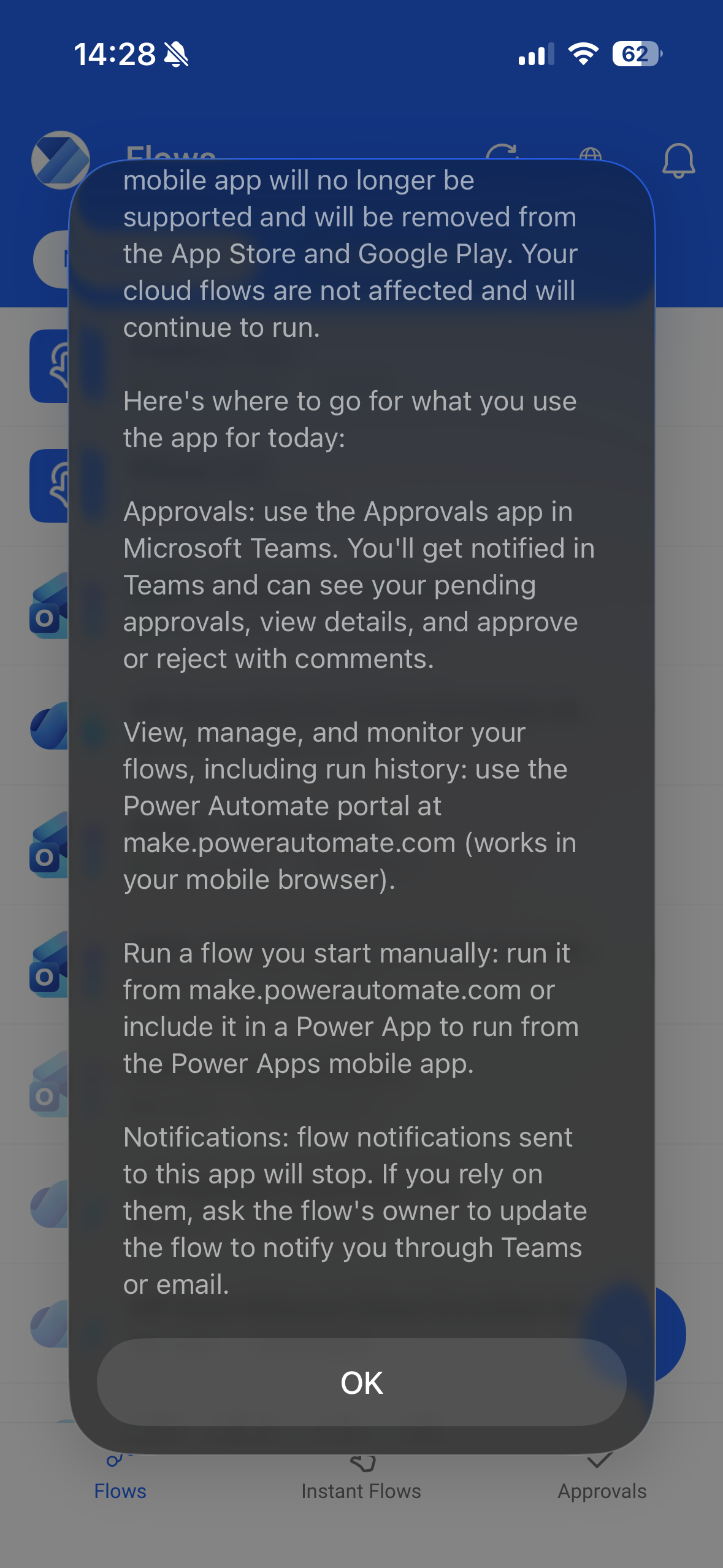 In-app retirement announcement part 2