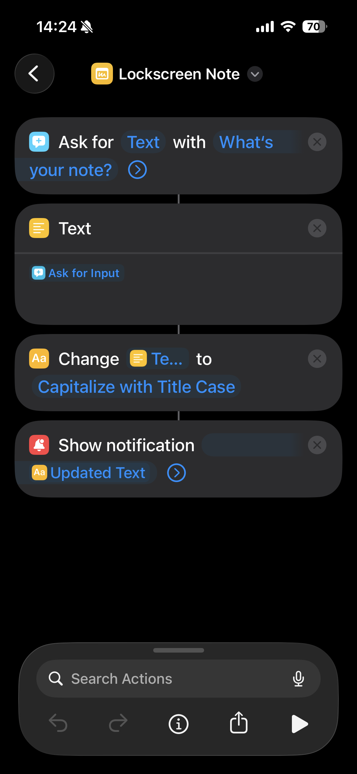 Lockscreen Note Shortcut