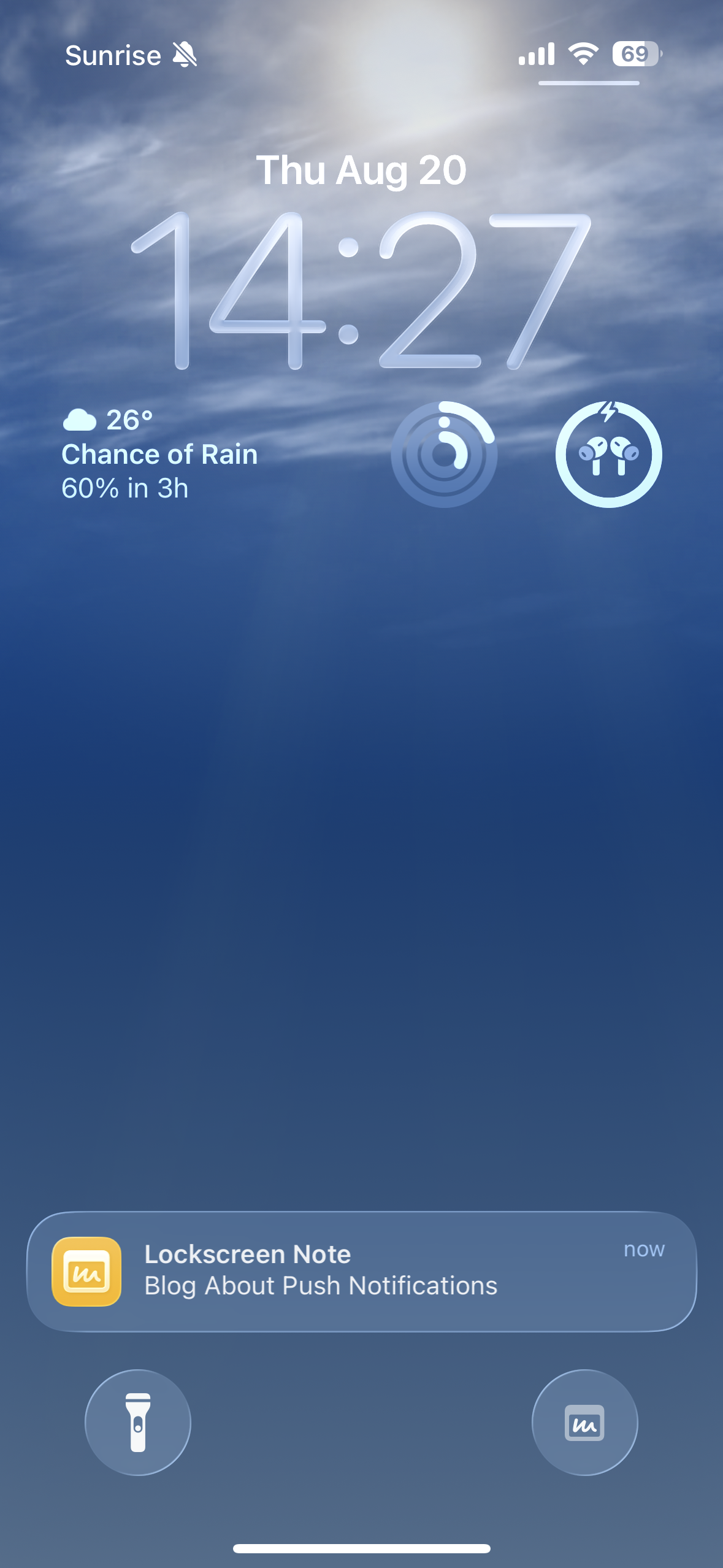 Lockscreen Note on iPhone