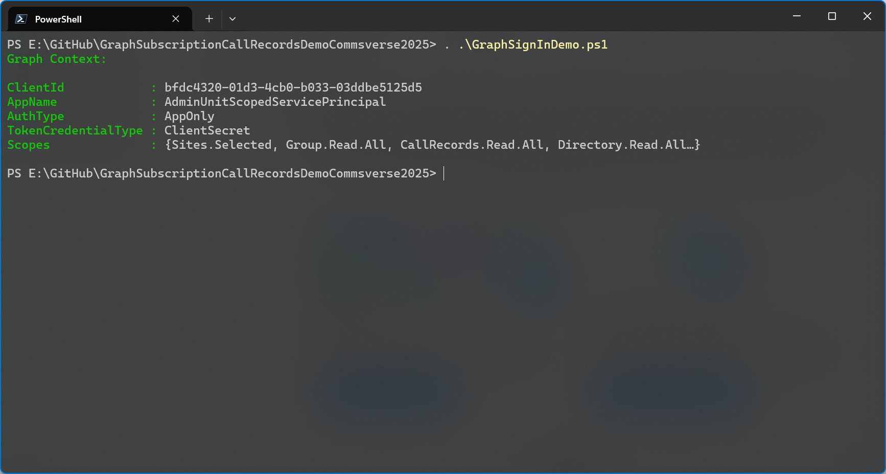 Client ID in Graph Context