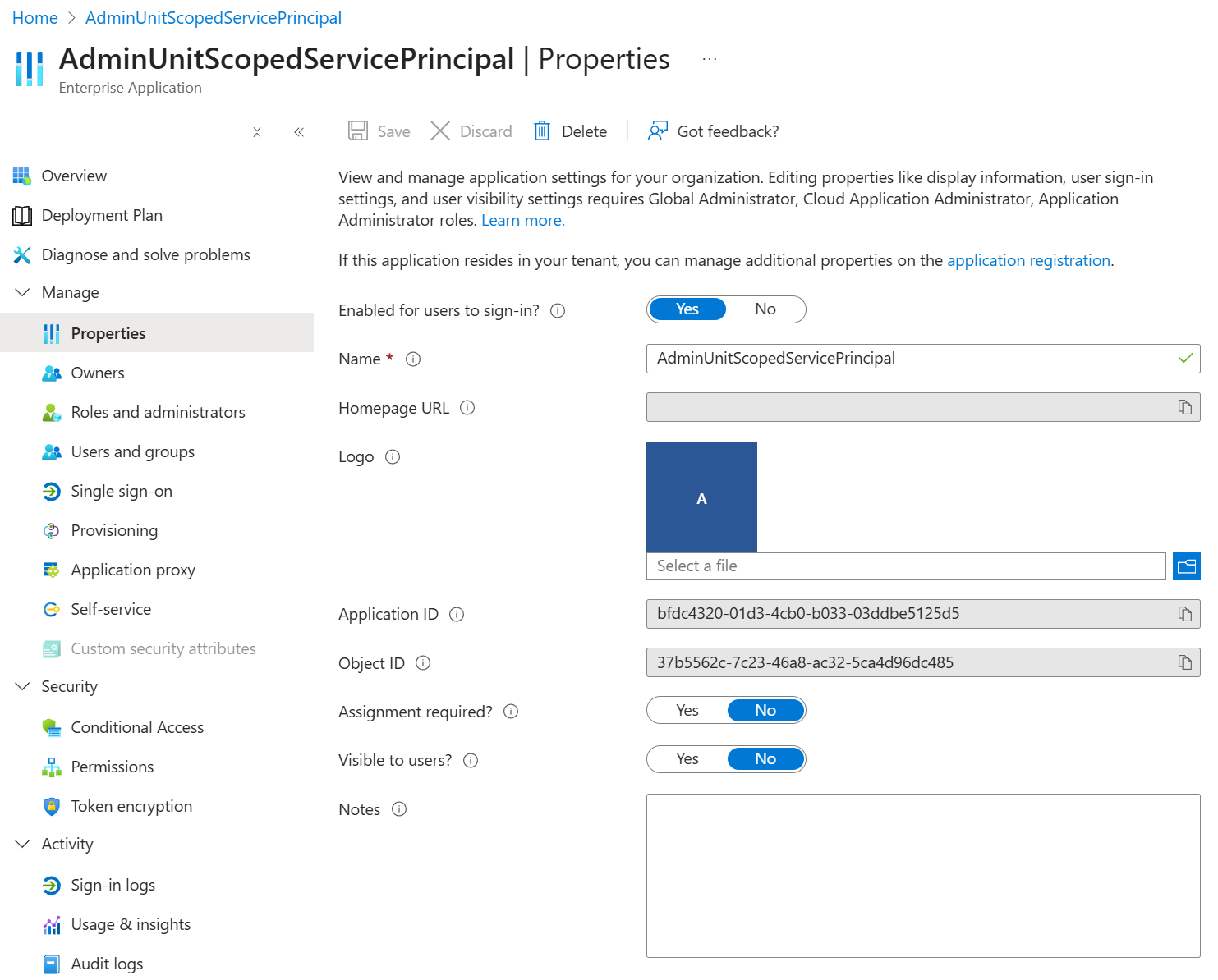 Service Principal IDs