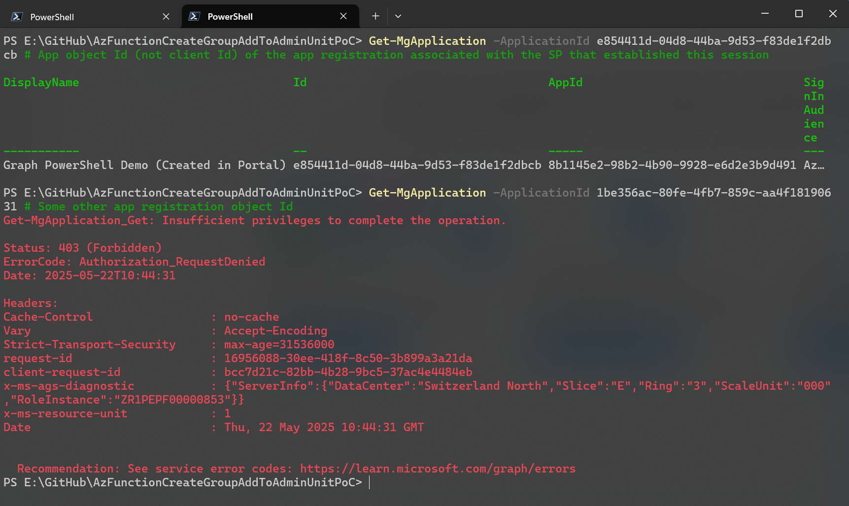 Get-MgApplication