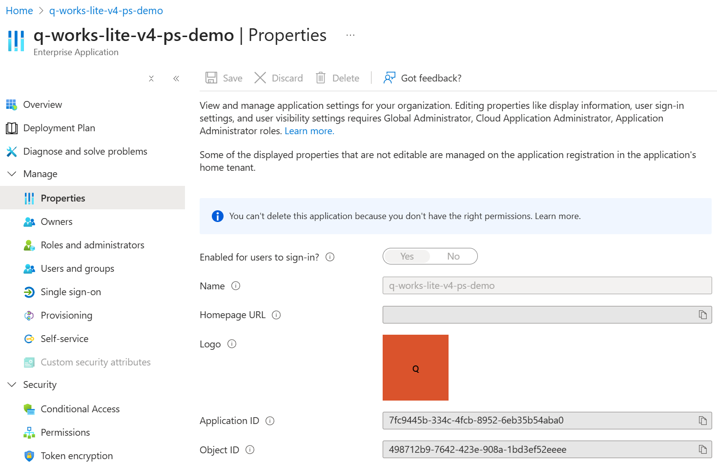 Managed identity properties