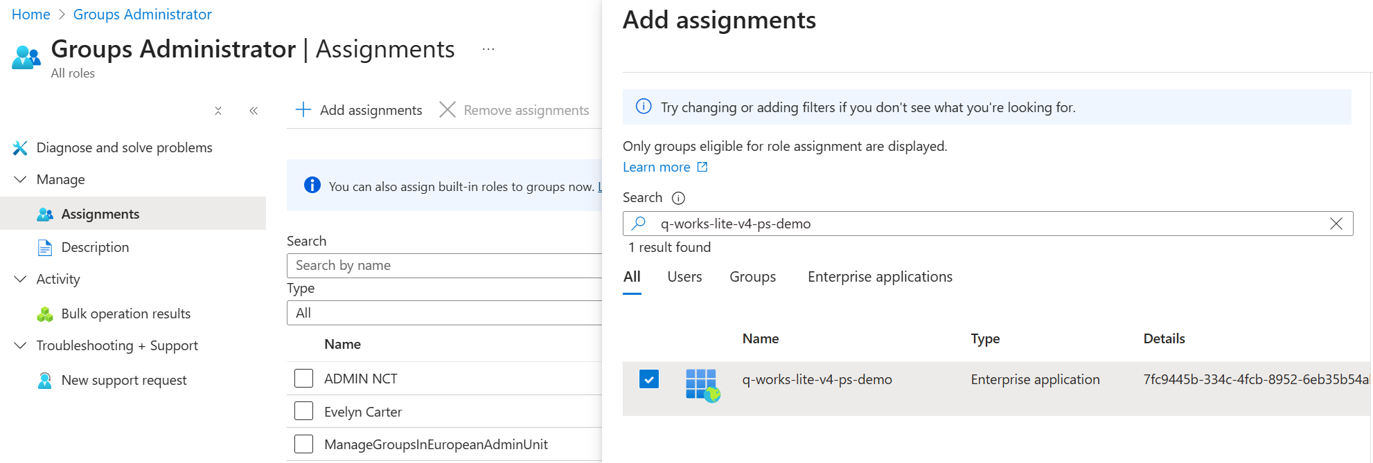 Detials shows the app ID of a service principal instead of the object ID