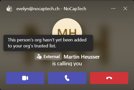 External User tool tip