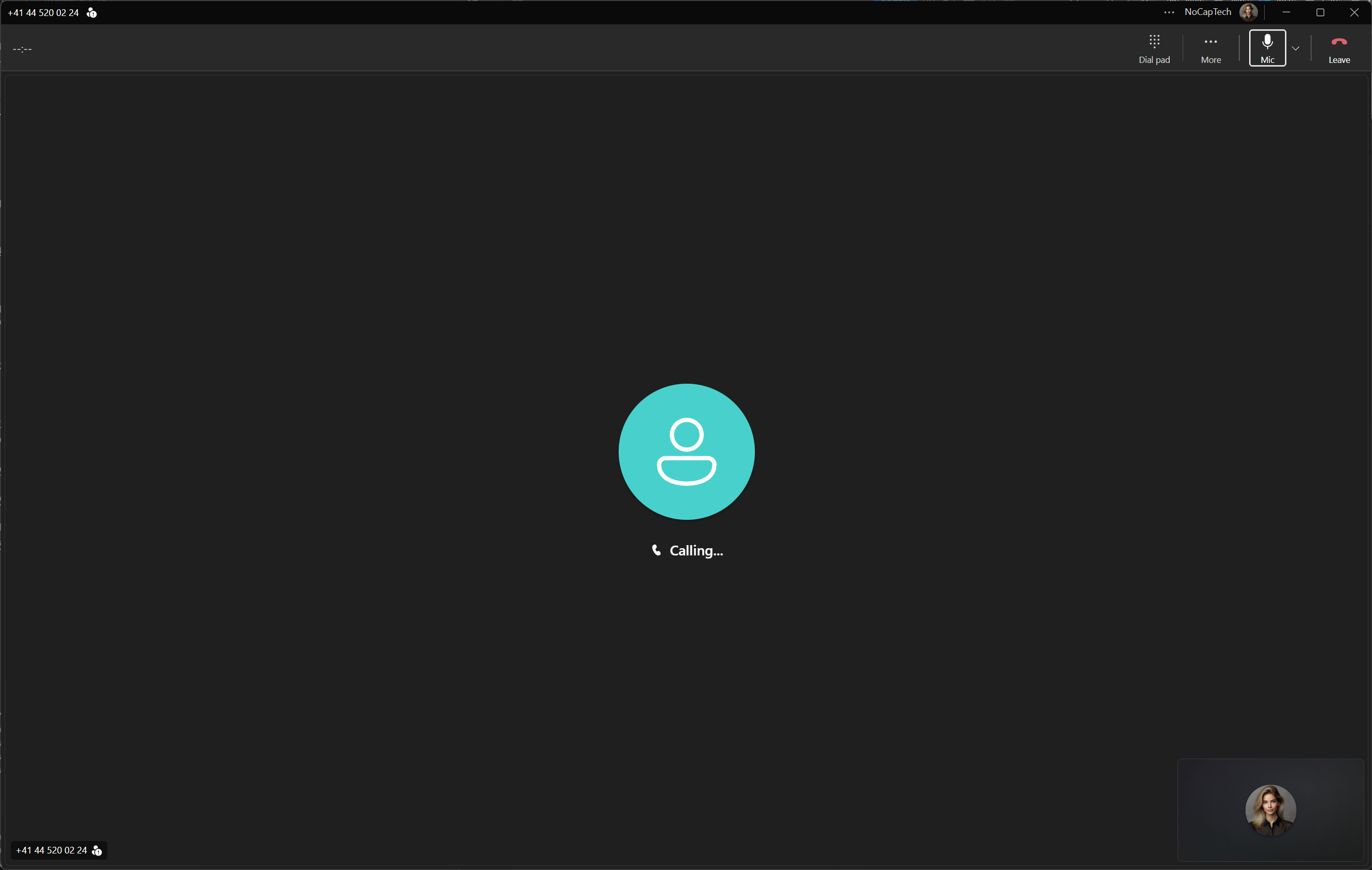 Teams shows external number