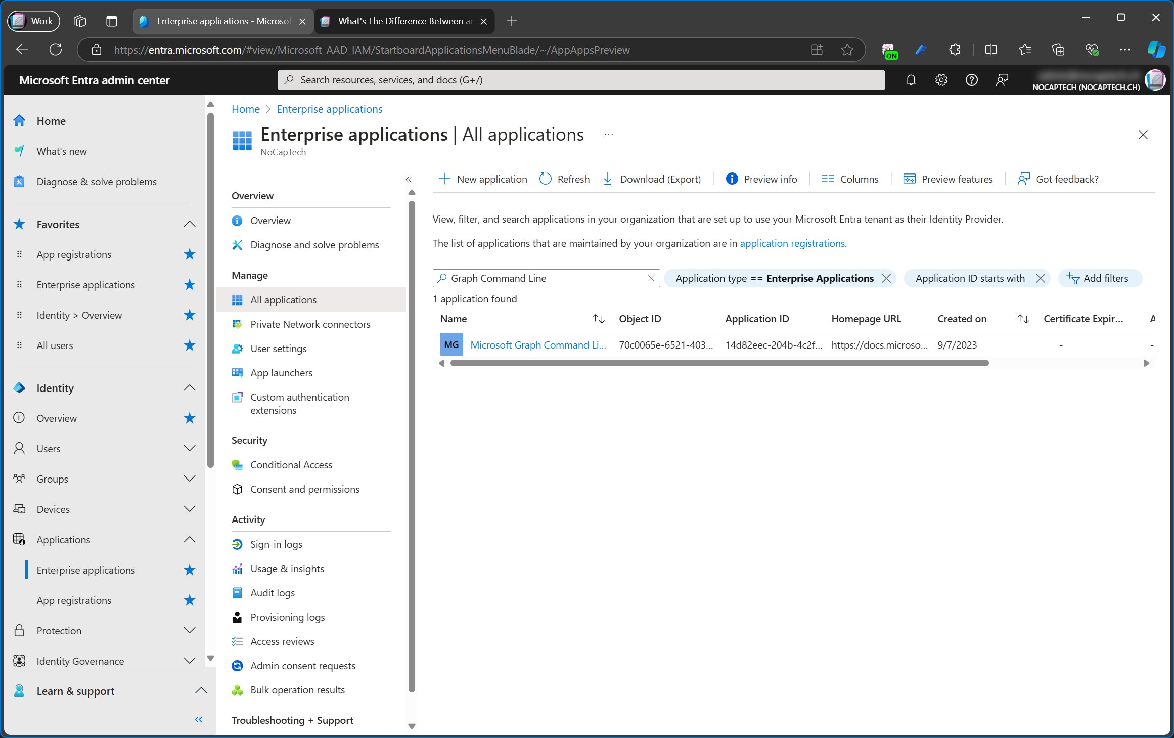 Enterprise applications view