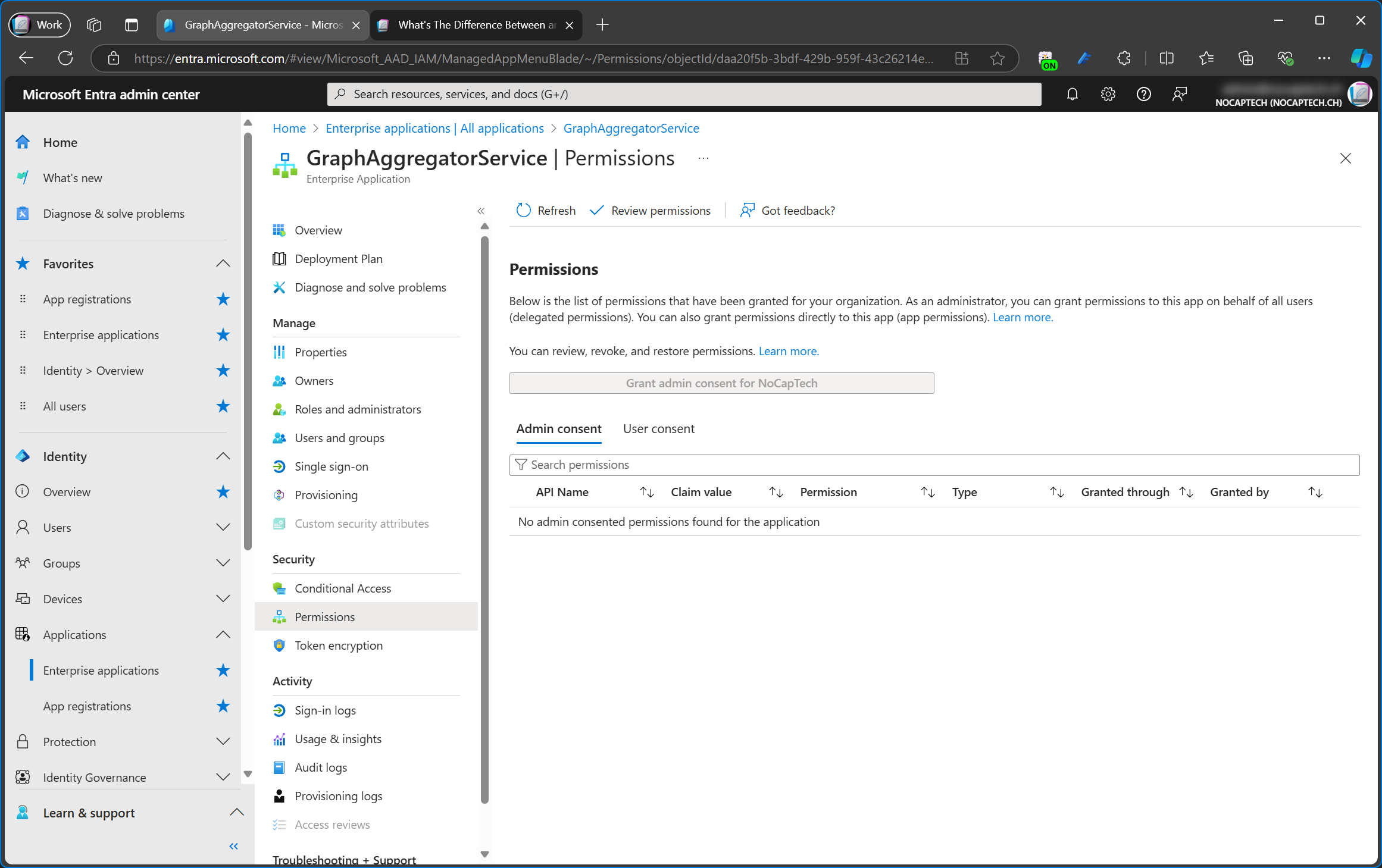 Microsoft Graph (Microsoft application) permissions