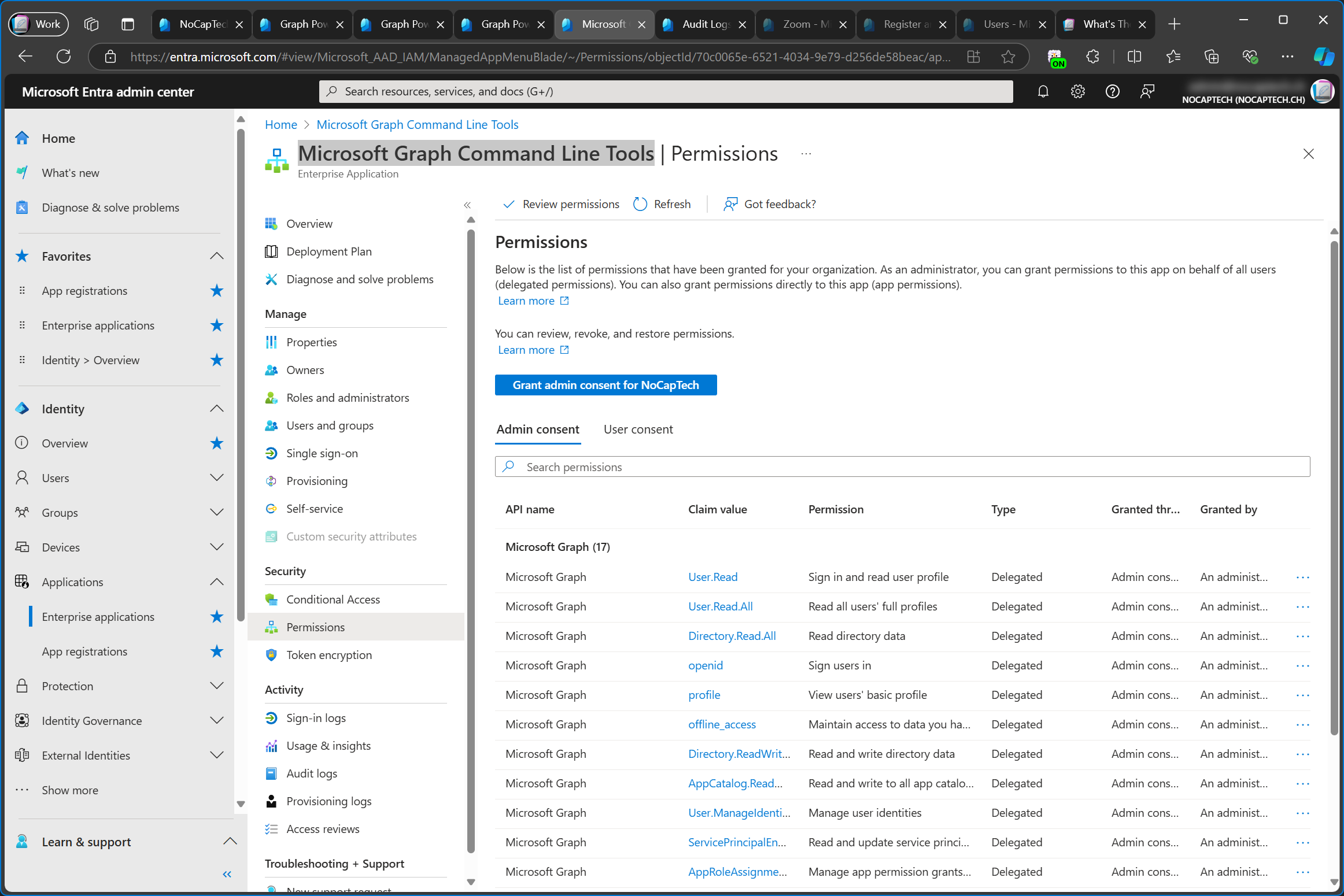 Example: Microsoft Graph Command Line Tools