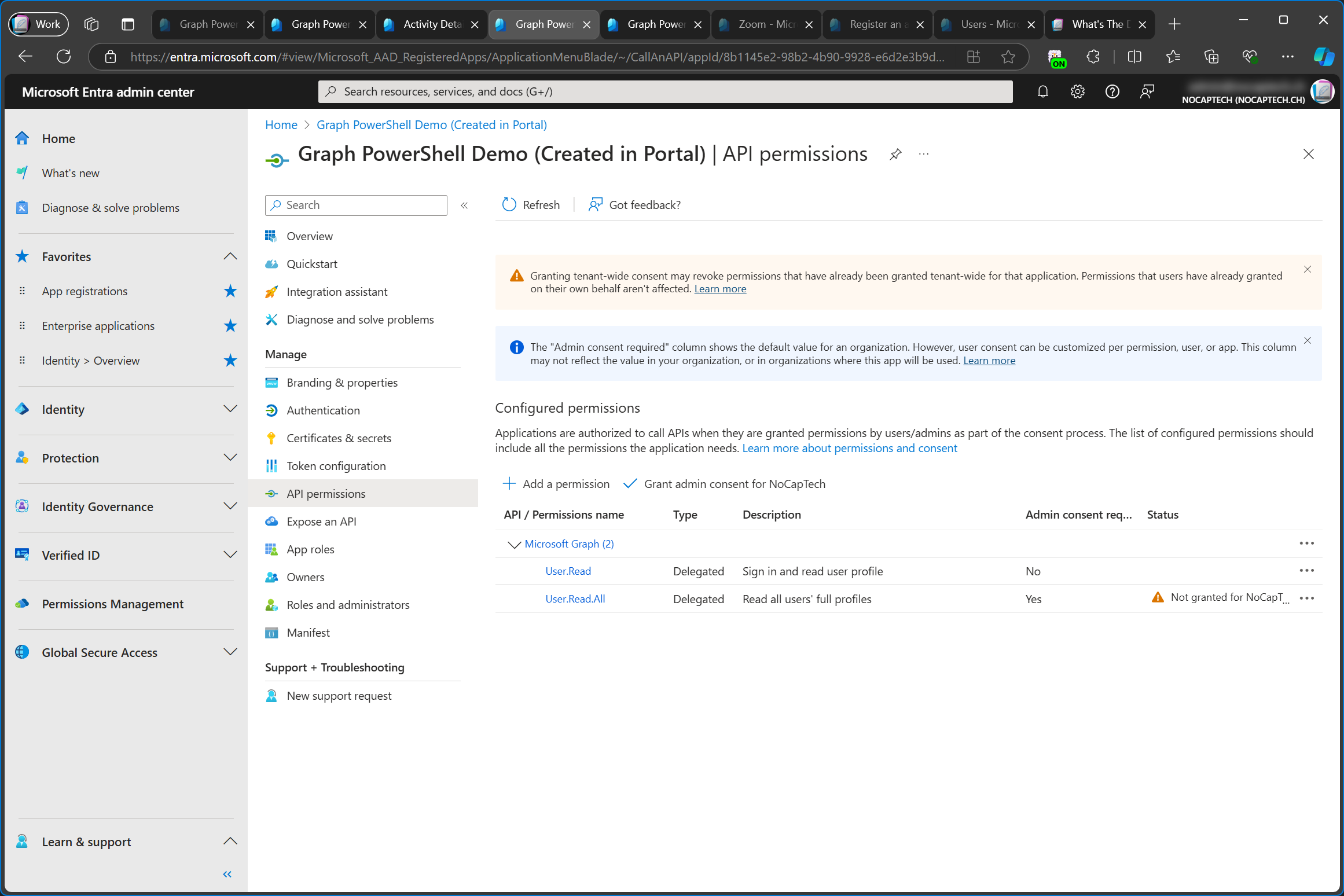 App registration permissions after the enterprise app was deleted