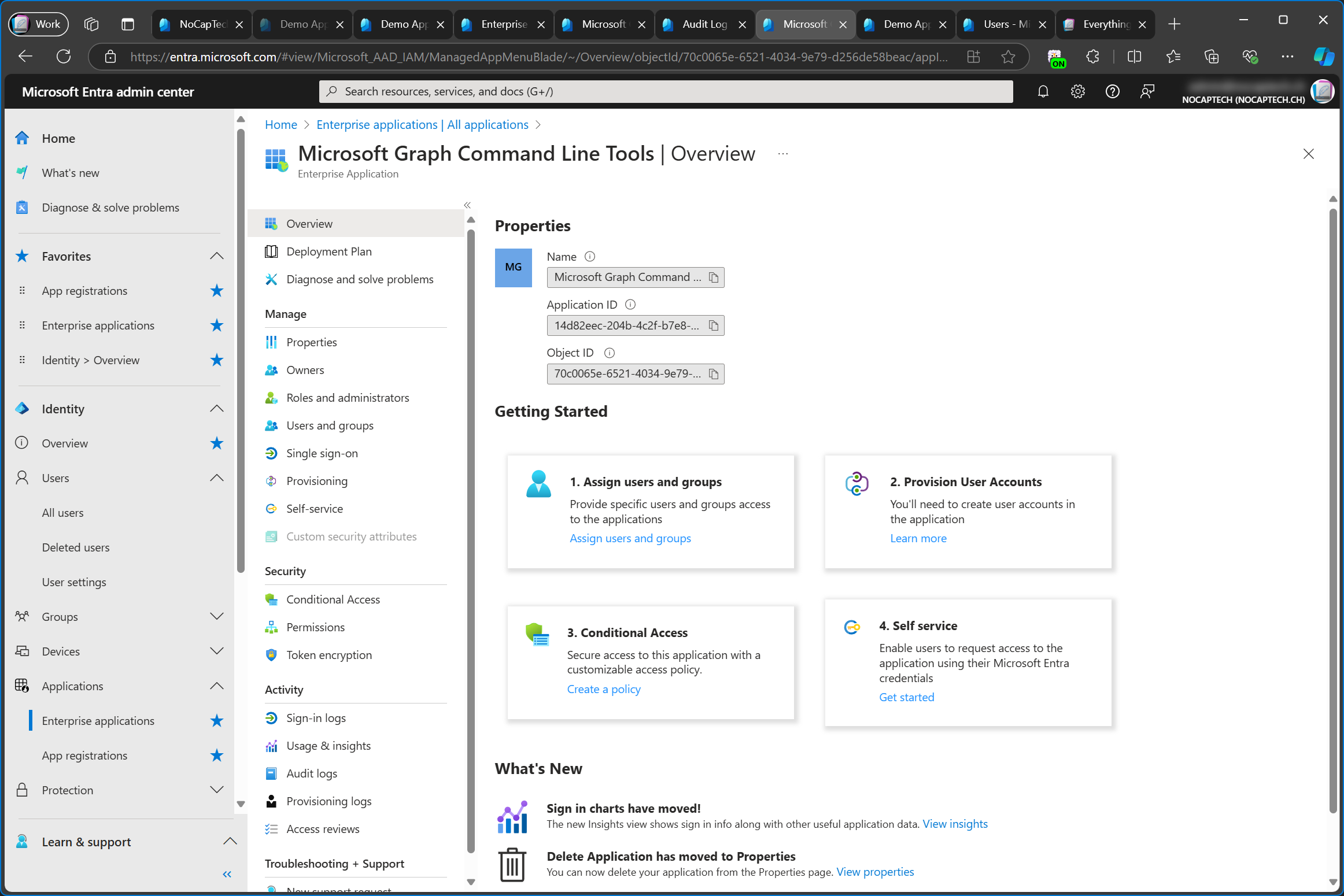 Microsoft Graph Command Line Tools Enterprise Application